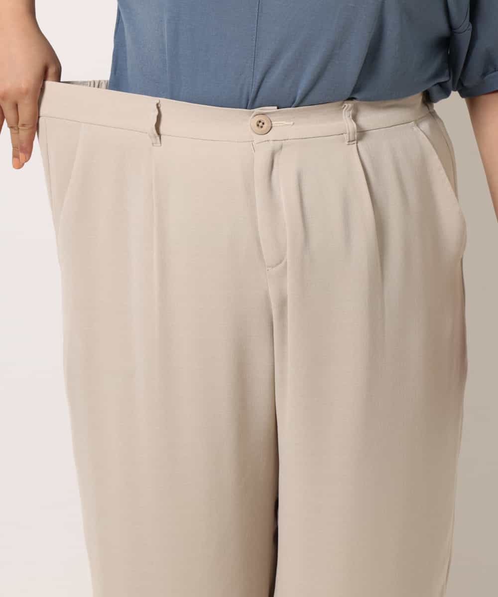 OLLIM40090 eur3(エウルキューブ) 【大きいサイズ】セミワイドパンツ ベージュ(82)