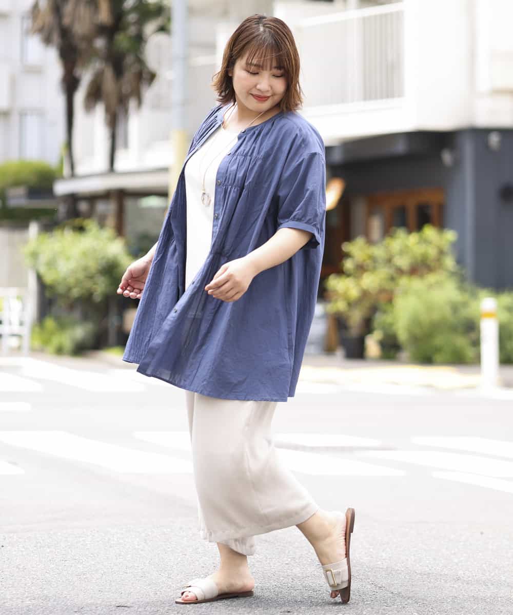 OLLIM40090 eur3(エウルキューブ) 【大きいサイズ】セミワイドパンツ ベージュ(82)