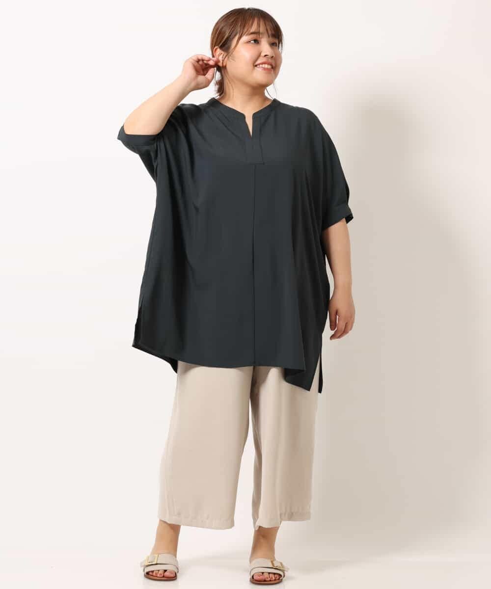 OLLIM40090 eur3(エウルキューブ) 【大きいサイズ】セミワイドパンツ ベージュ(82)