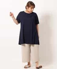 OLLIM40090 eur3(エウルキューブ) 【大きいサイズ】セミワイドパンツ ベージュ(82)