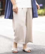 OLLIM40090 eur3(エウルキューブ) 【大きいサイズ】セミワイドパンツ ベージュ(82)