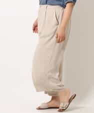 OLLIM40090 eur3(エウルキューブ) 【大きいサイズ】セミワイドパンツ ベージュ(82)
