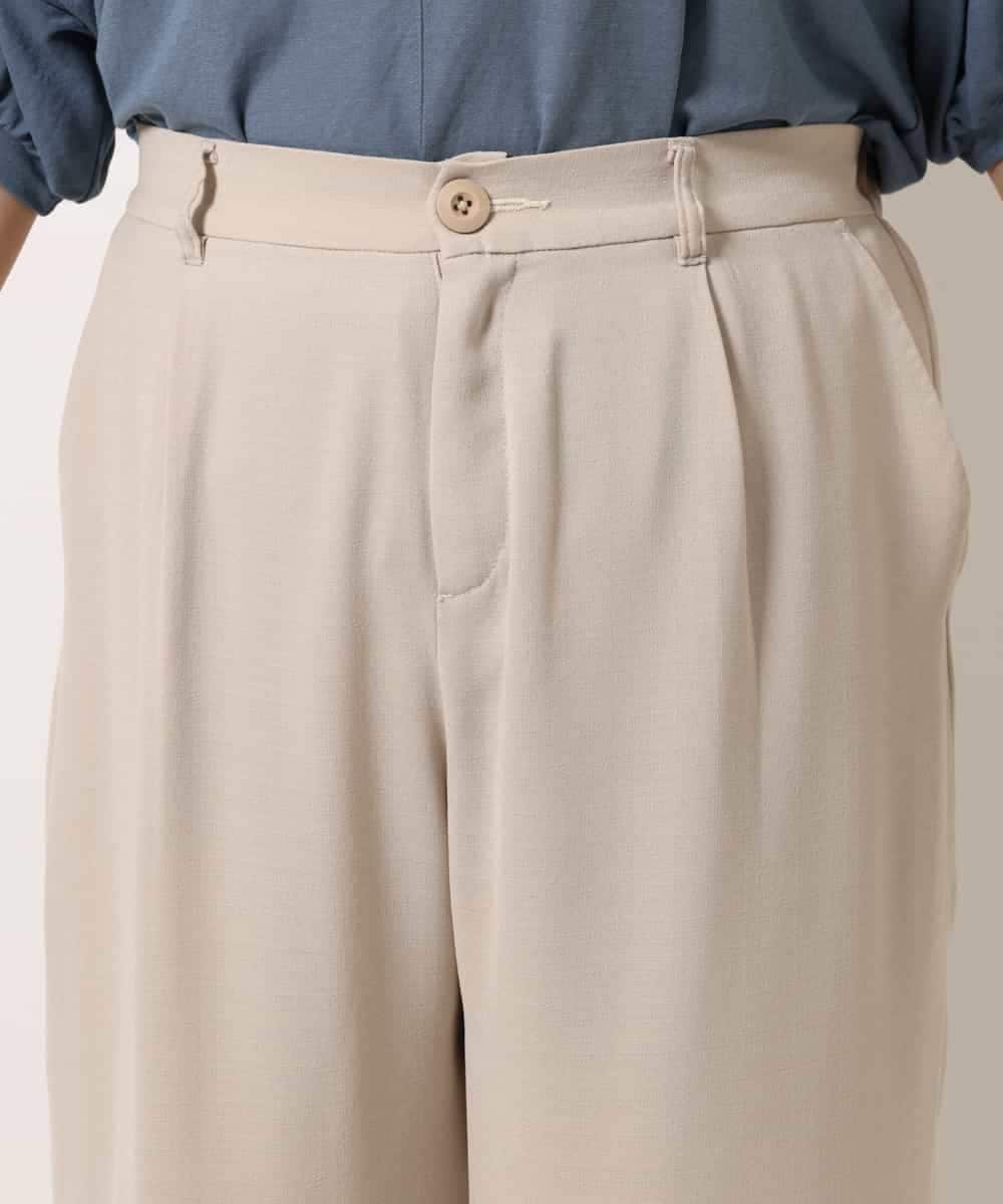 OLLIM40090 eur3(エウルキューブ) 【大きいサイズ】セミワイドパンツ ベージュ(82)