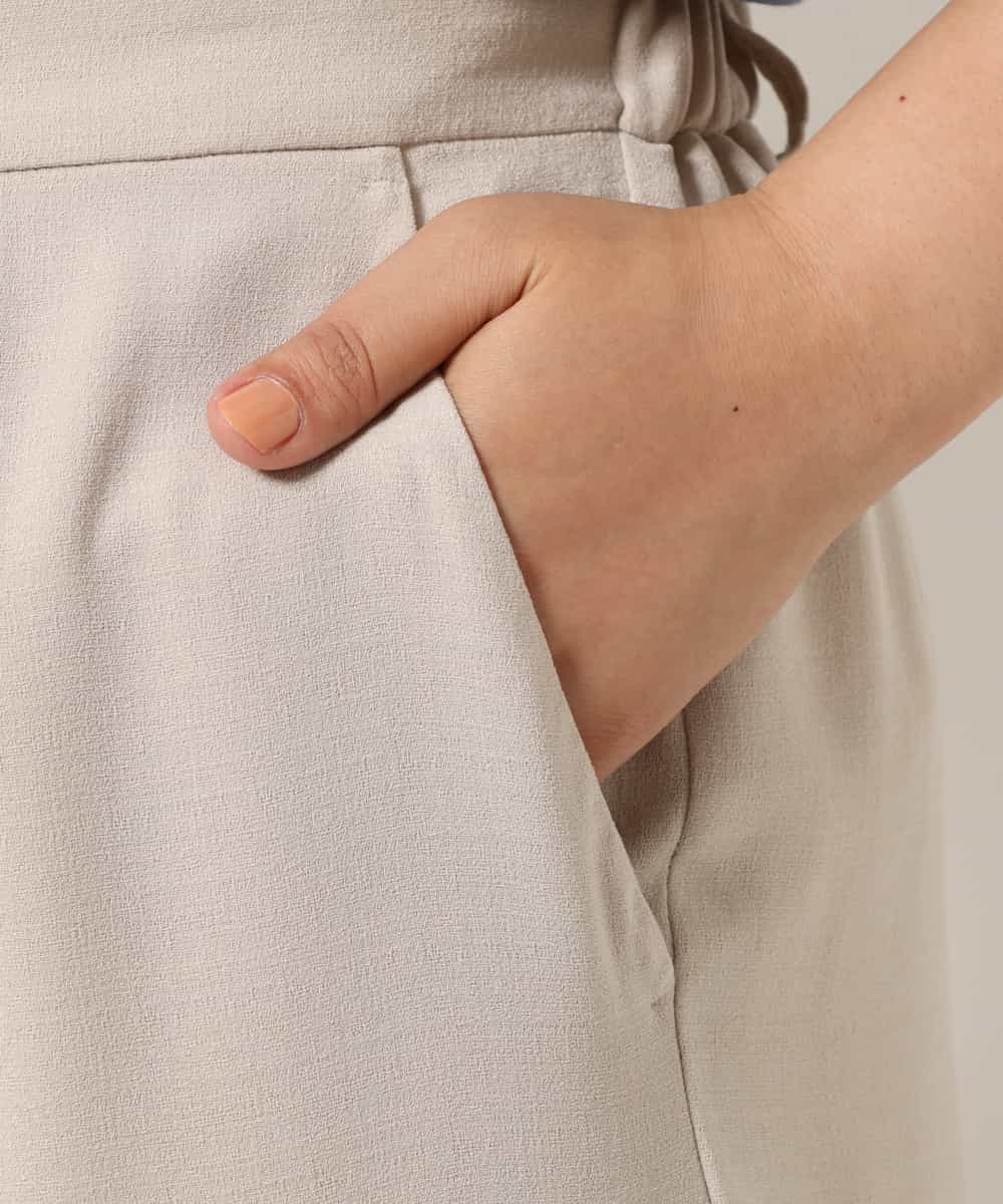 OLLIM40090 eur3(エウルキューブ) 【大きいサイズ】セミワイドパンツ ベージュ(82)