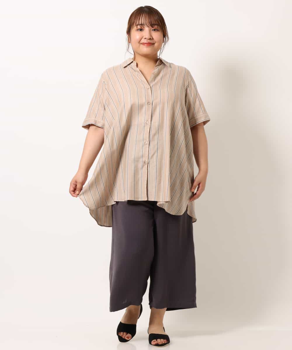 OLLIM40090 eur3(エウルキューブ) 【大きいサイズ】セミワイドパンツ ダークグレー(93)