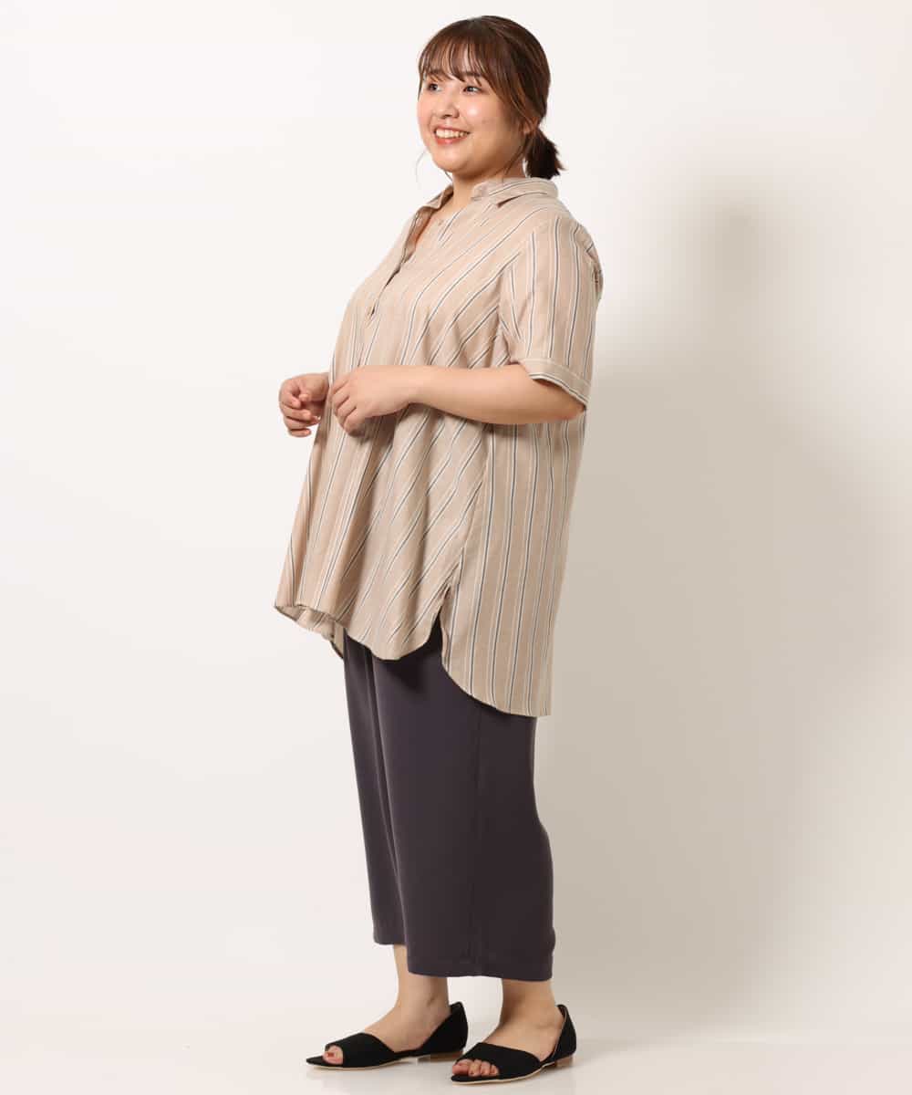 OLLIM40090 eur3(エウルキューブ) 【大きいサイズ】セミワイドパンツ ダークグレー(93)