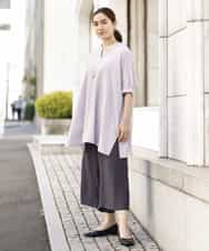 OLLIM40090 eur3(エウルキューブ) 【大きいサイズ】セミワイドパンツ ダークグレー(93)
