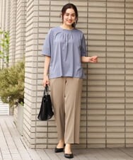 OLLIP41090 eur3(エウルキューブ) 【大きいサイズ】センタープレスストレートパンツ モカ(84)