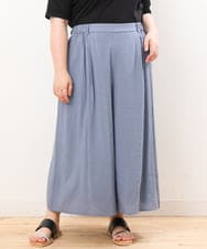OLLIS50100 eur3(エウルキューブ) 【大きいサイズ/セットアップ対応可】シアーヴィンテージワイドパンツ ブルー(55)
