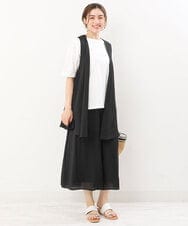 OLLIS50100 eur3(エウルキューブ) 【大きいサイズ/セットアップ対応可】シアーヴィンテージワイドパンツ ブラック(94)
