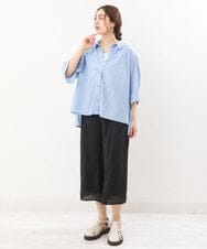 OLLIS50100 eur3(エウルキューブ) 【大きいサイズ/セットアップ対応可】シアーヴィンテージワイドパンツ ブラック(94)