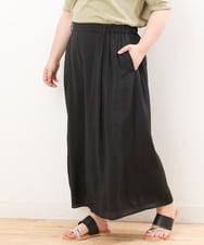 OLLIS50100 eur3(エウルキューブ) 【大きいサイズ/セットアップ対応可】シアーヴィンテージワイドパンツ ブラック(94)