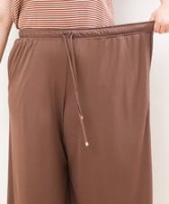 OLLIS55080 eur3(エウルキューブ) 【大きいサイズ/接触冷感】風に揺れるジャージーワイドパンツ モカ(84)