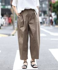 OLLIV36119 eur3(エウルキューブ) 【大きいサイズ】タックパンツ モカ(84)