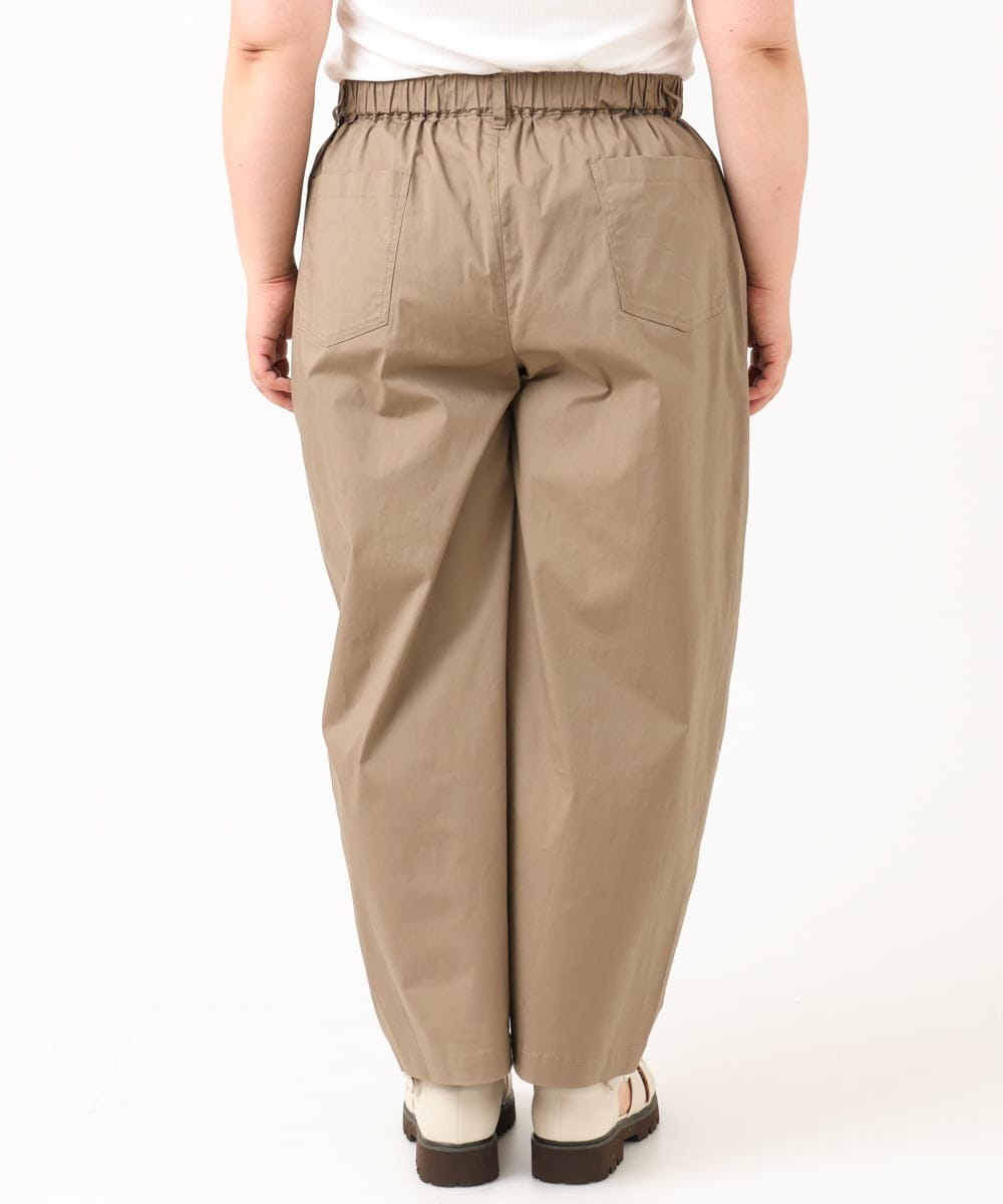 OLLIV36119 eur3(エウルキューブ) 【大きいサイズ】タックパンツ モカ(84)