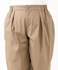 OLLIV36119 eur3(エウルキューブ) 【大きいサイズ】タックパンツ モカ(84)