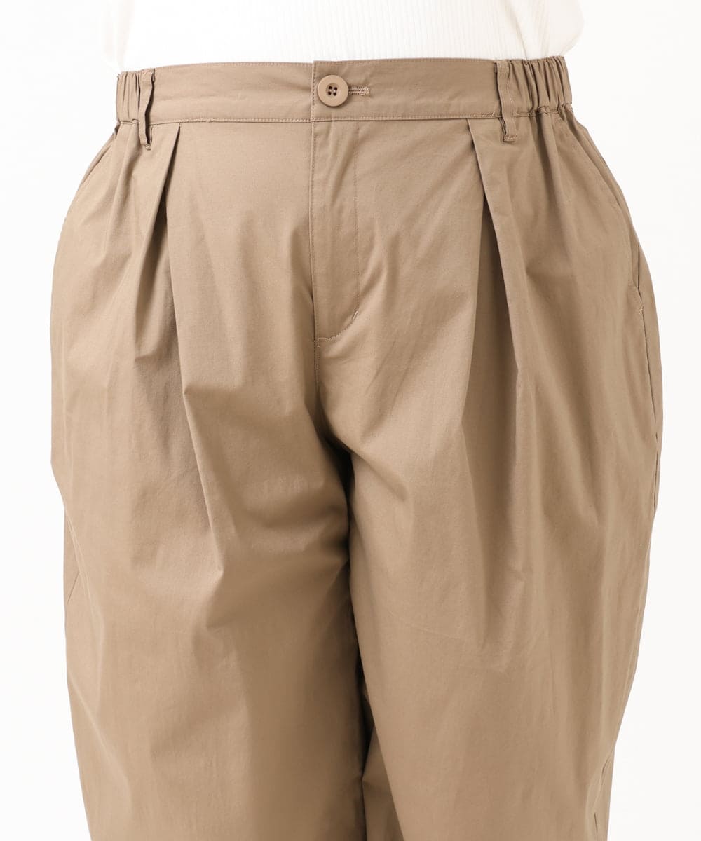 OLLIV36119 eur3(エウルキューブ) 【大きいサイズ】タックパンツ モカ(84)