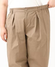 OLLIV36119 eur3(エウルキューブ) 【大きいサイズ】タックパンツ モカ(84)