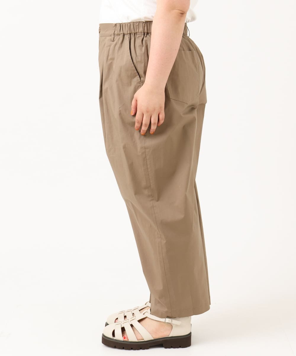 OLLIV36119 eur3(エウルキューブ) 【大きいサイズ】タックパンツ モカ(84)