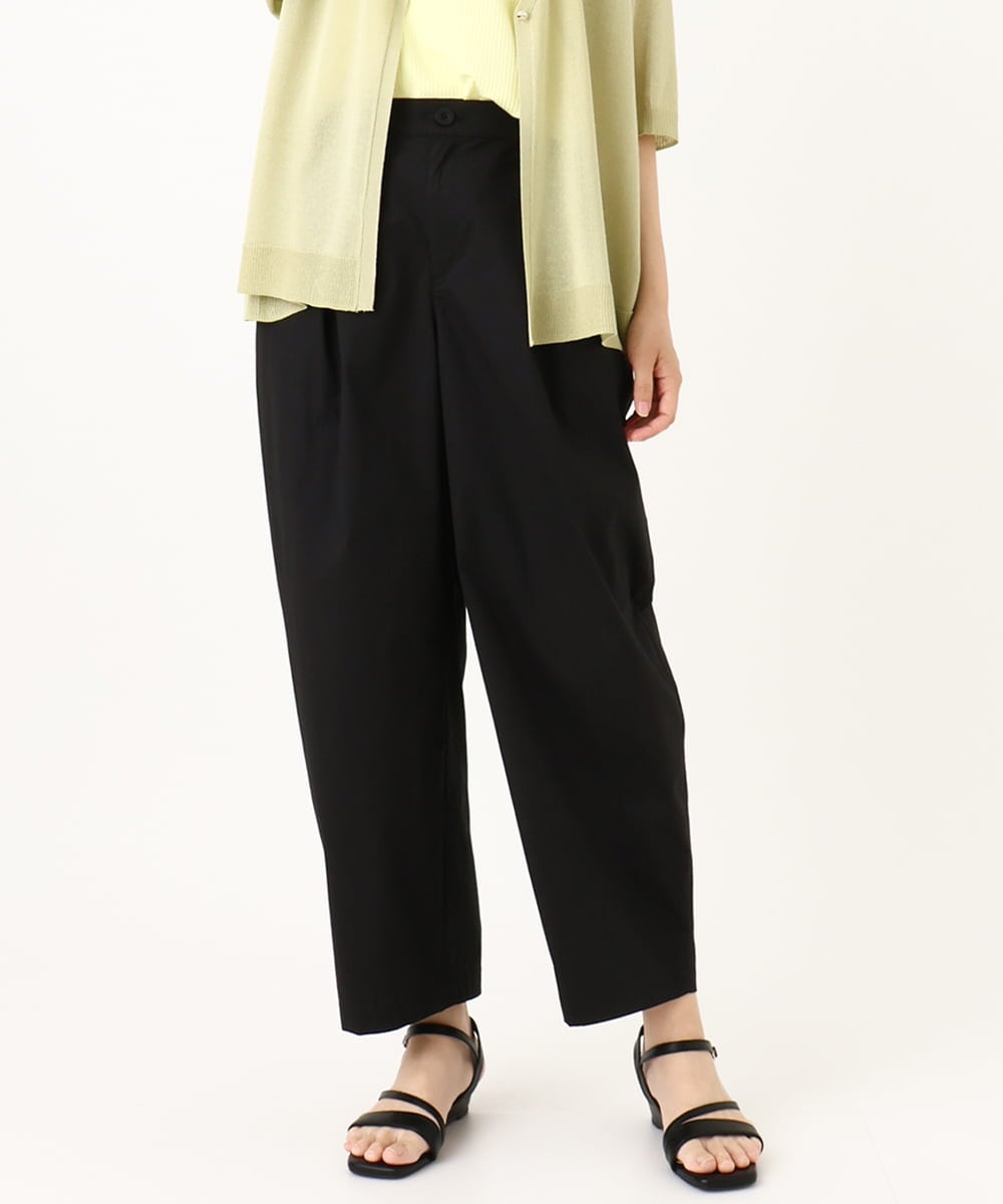 OLLIV36119 eur3(エウルキューブ) 【大きいサイズ】タックパンツ ブラック(94)