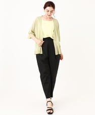 OLLIV36119 eur3(エウルキューブ) 【大きいサイズ】タックパンツ ブラック(94)