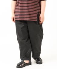OLLIV36119 eur3(エウルキューブ) 【大きいサイズ】タックパンツ ブラック(94)