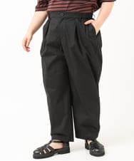 OLLIV36119 eur3(エウルキューブ) 【大きいサイズ】タックパンツ ブラック(94)