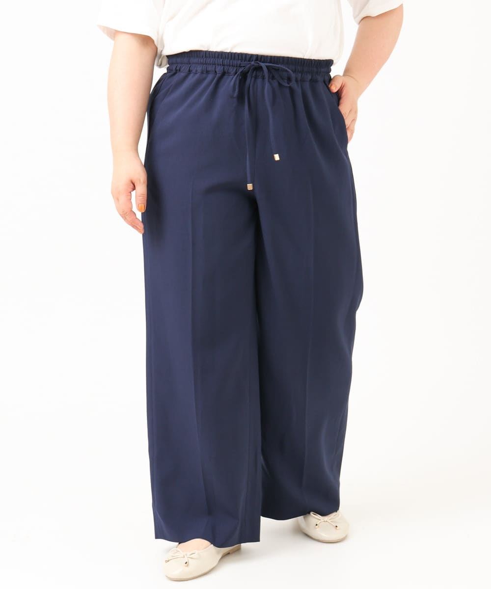 OLLIV37119 eur3 【大きいサイズ】センタープレステーパードパンツ