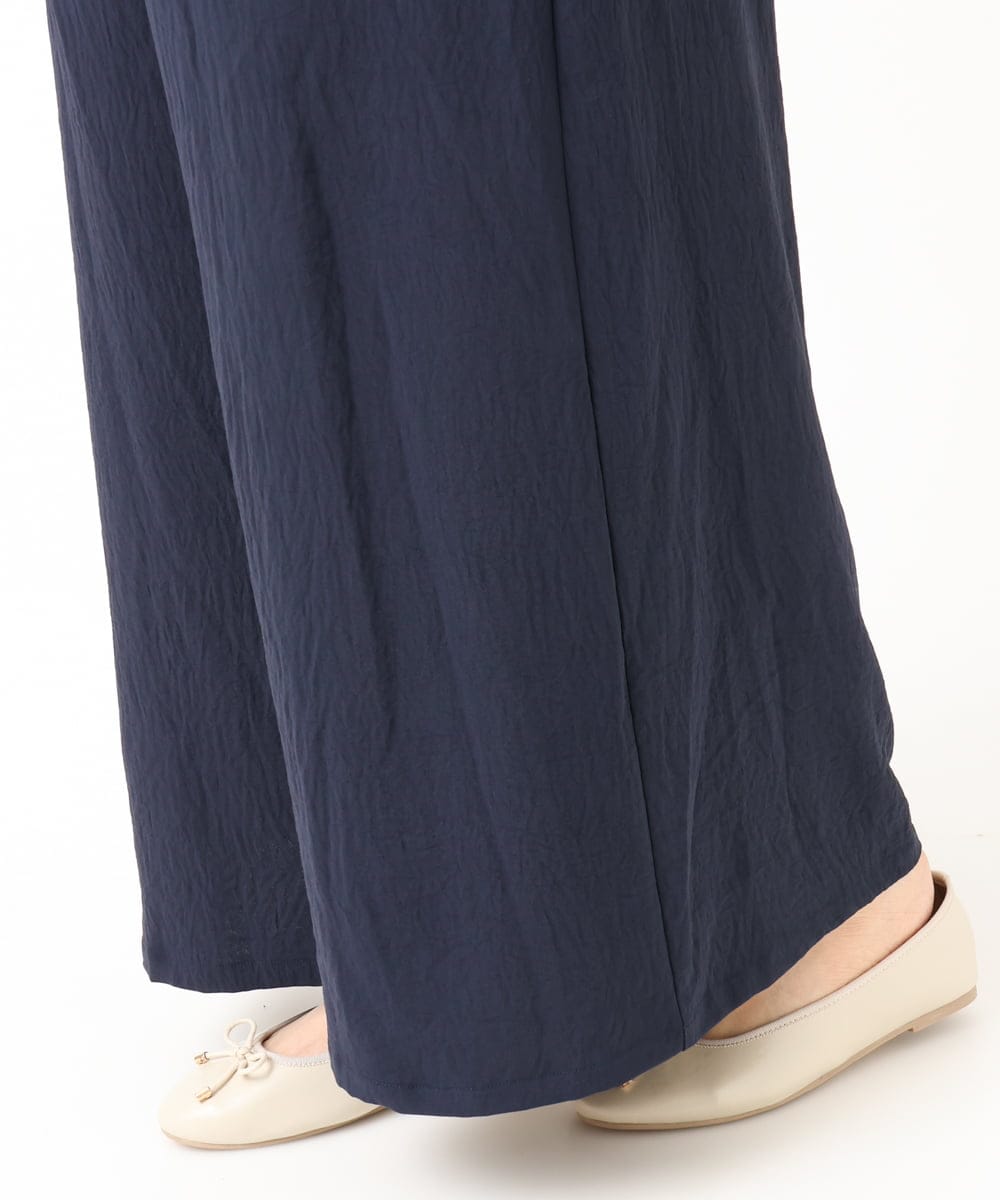 OLLIV38099 eur3(エウルキューブ) 【大きいサイズ】ドライヴィンテージワイドパンツ ネイビー(57)