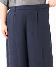OLLIV38099 eur3(エウルキューブ) 【大きいサイズ】ドライヴィンテージワイドパンツ ネイビー(57)