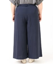 OLLIV38099 eur3(エウルキューブ) 【大きいサイズ】ドライヴィンテージワイドパンツ ネイビー(57)