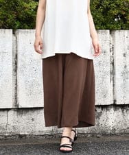OLLIV38099 eur3(エウルキューブ) 【大きいサイズ】ドライヴィンテージワイドパンツ モカ(84)