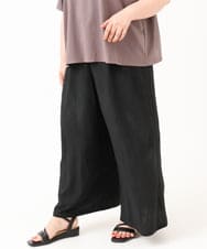 OLLIV38099 eur3(エウルキューブ) 【大きいサイズ】ドライヴィンテージワイドパンツ ブラック(94)