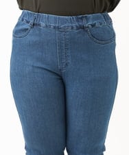 OLLIV39089 eur3(エウルキューブ) 【大きいサイズ/接触冷感】デニムレギンスパンツ ネイビー(57)