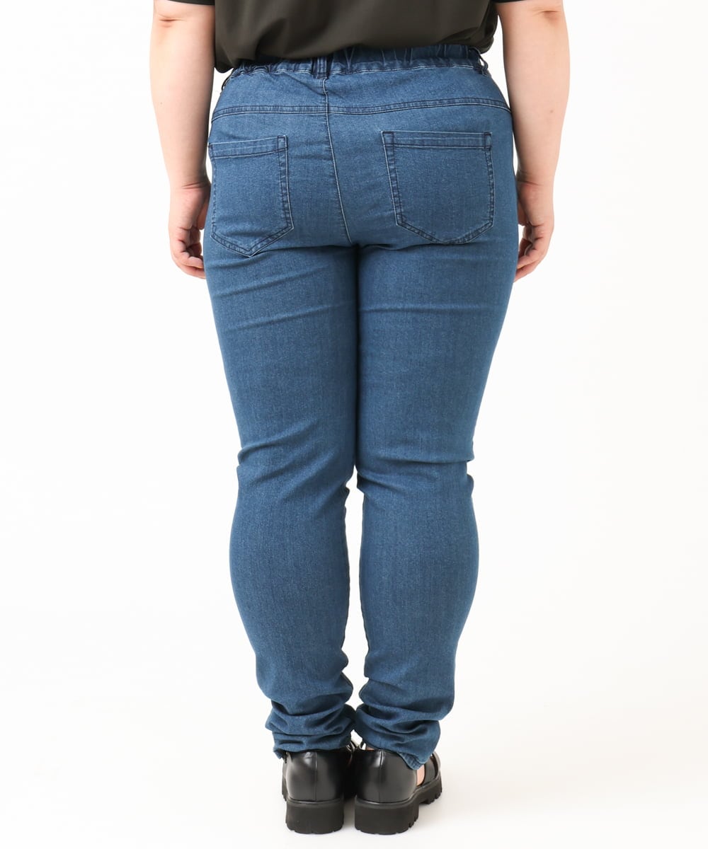 OLLIV39089 eur3(エウルキューブ) 【大きいサイズ/接触冷感】デニムレギンスパンツ ネイビー(57)