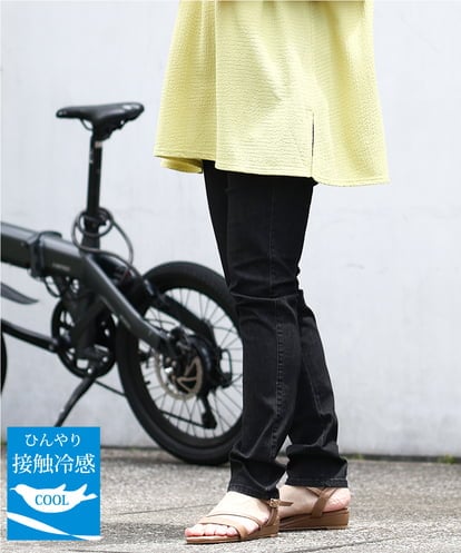 OLLIV39089 eur3 【大きいサイズ/接触冷感】デニムレギンスパンツ