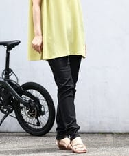 OLLIV39089 eur3(エウルキューブ) 【大きいサイズ/接触冷感】デニムレギンスパンツ ブラック(94)