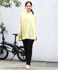 OLLIV39089 eur3(エウルキューブ) 【大きいサイズ/接触冷感】デニムレギンスパンツ ブラック(94)