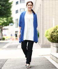 OLLIV39089 eur3(エウルキューブ) 【大きいサイズ/接触冷感】デニムレギンスパンツ ブラック(94)