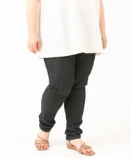 OLLIV39089 eur3(エウルキューブ) 【大きいサイズ/接触冷感】デニムレギンスパンツ ブラック(94)