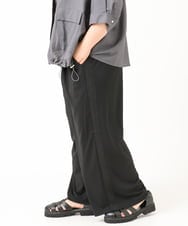 OLLIV40119 eur3(エウルキューブ) 【大きいサイズ/接触冷感】ラメラインパンツ ブラック(94)