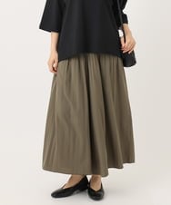 OLLJA01099 eur3(エウルキューブ) 【大きいサイズ】プリーツワイドパンツ カーキ(36)