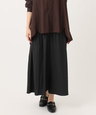 OLLJA01099 eur3(エウルキューブ) 【大きいサイズ】プリーツワイドパンツ ブラック(94)