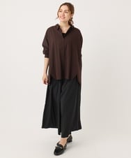 OLLJA01099 eur3(エウルキューブ) 【大きいサイズ】プリーツワイドパンツ ブラック(94)