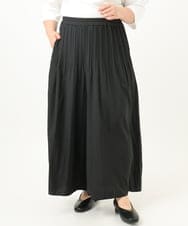 OLLJA01099 eur3(エウルキューブ) 【大きいサイズ】プリーツワイドパンツ ブラック(94)