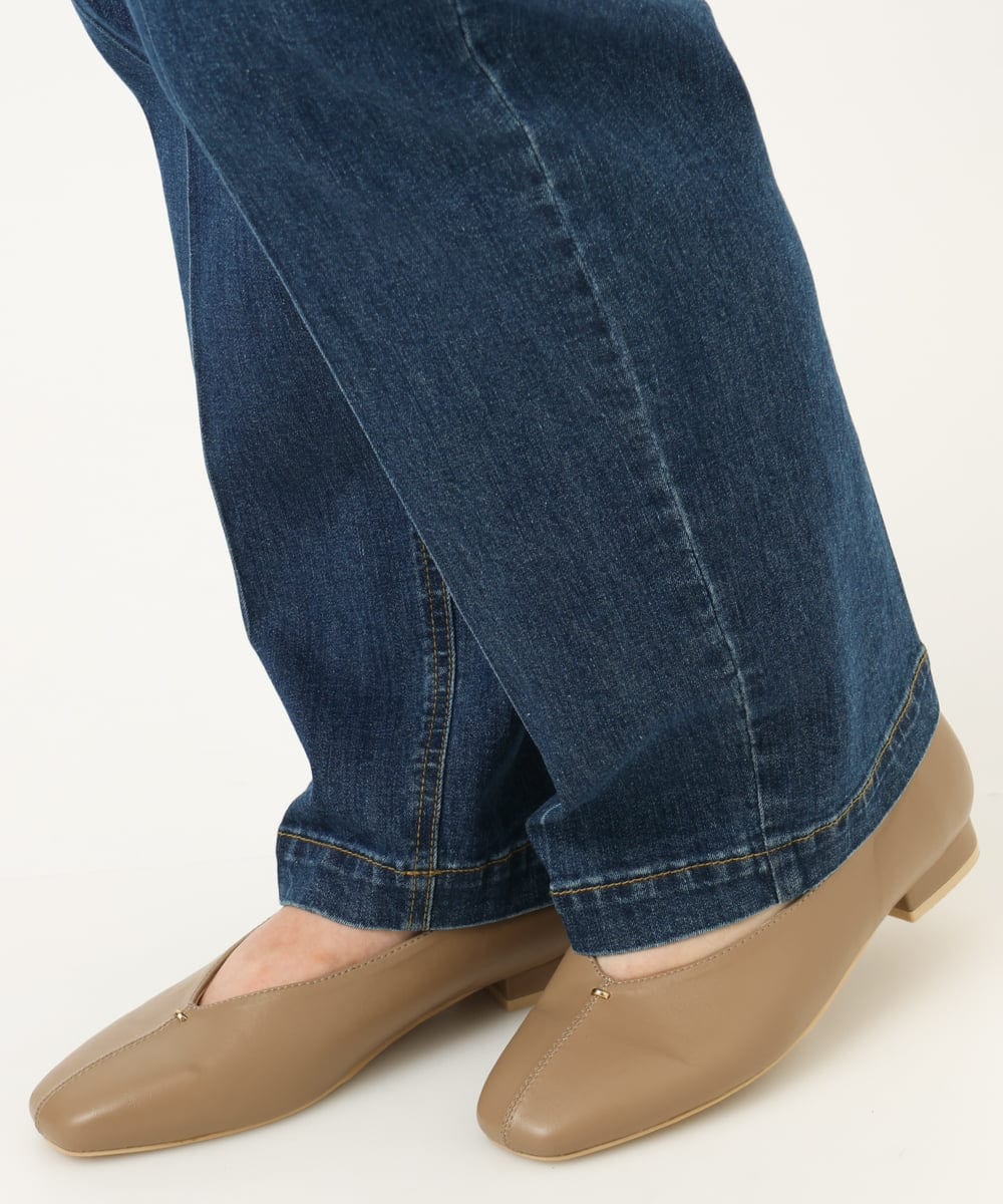 OLLJA08109 eur3(エウルキューブ) 【大きいサイズ】ストレッチストレートデニム ブルー(55)