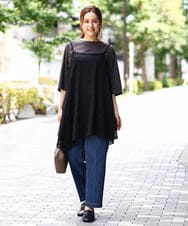 OLLJA08109 eur3(エウルキューブ) 【大きいサイズ】ストレッチストレートデニム ブルー(55)
