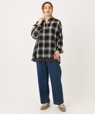 OLLJA08109 eur3(エウルキューブ) 【大きいサイズ】ストレッチストレートデニム ブルー(55)