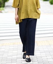 OLLJA08109 eur3(エウルキューブ) 【大きいサイズ】ストレッチストレートデニム ネイビー(57)