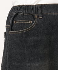 OLLJD05109 eur3(エウルキューブ) 【WEB先行販売】【大きいサイズ/洗える】カーブシルエットデニムパンツ ブラック